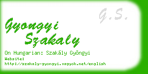 gyongyi szakaly business card